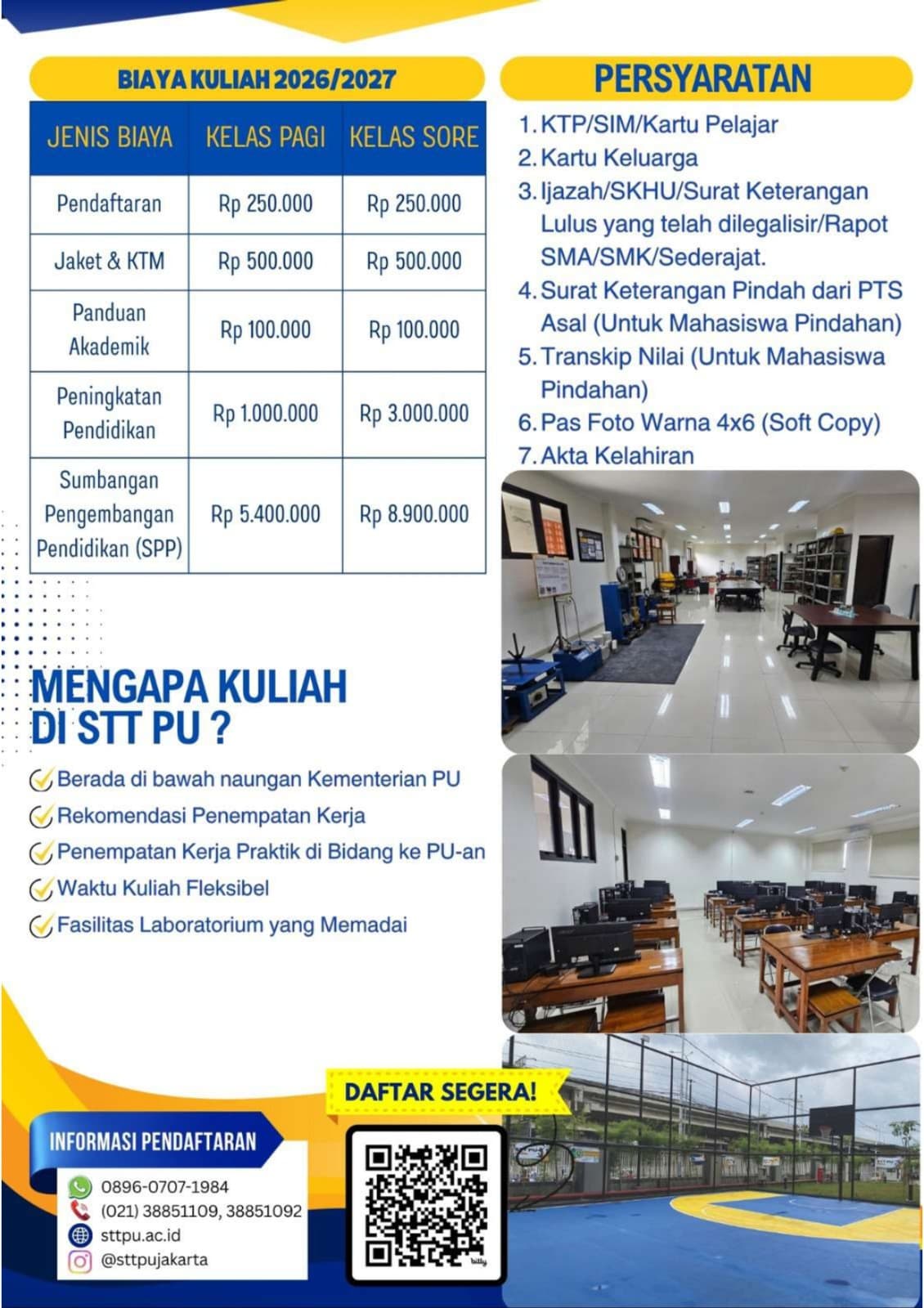 Penerimaan Mahasiswa Baru STT Pekerjaan Umum Jakarta