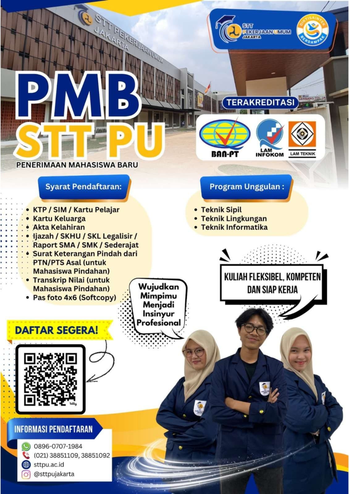 Penerimaan Mahasiswa Baru STT Pekerjaan Umum Jakarta