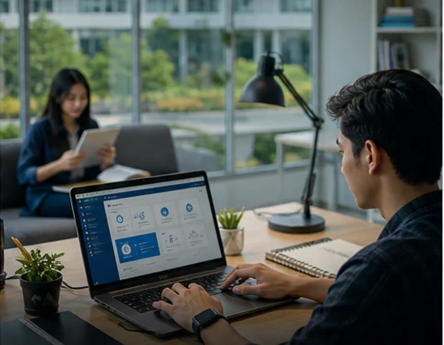 Layanan kampus digital dan ruang belajar modern